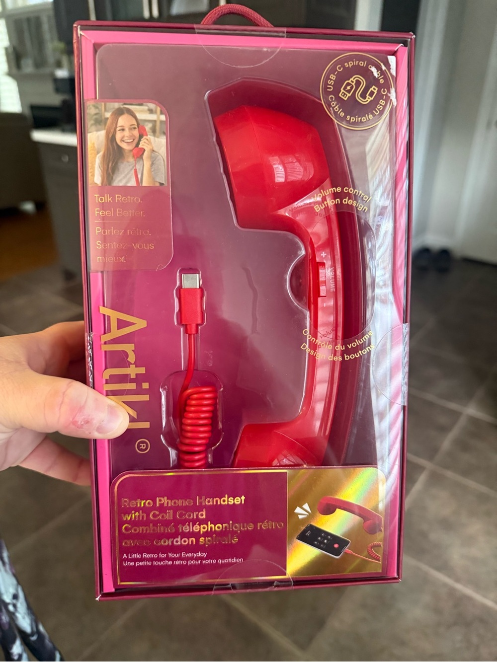 Retro Phone Handset - Red